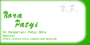 nora patyi business card